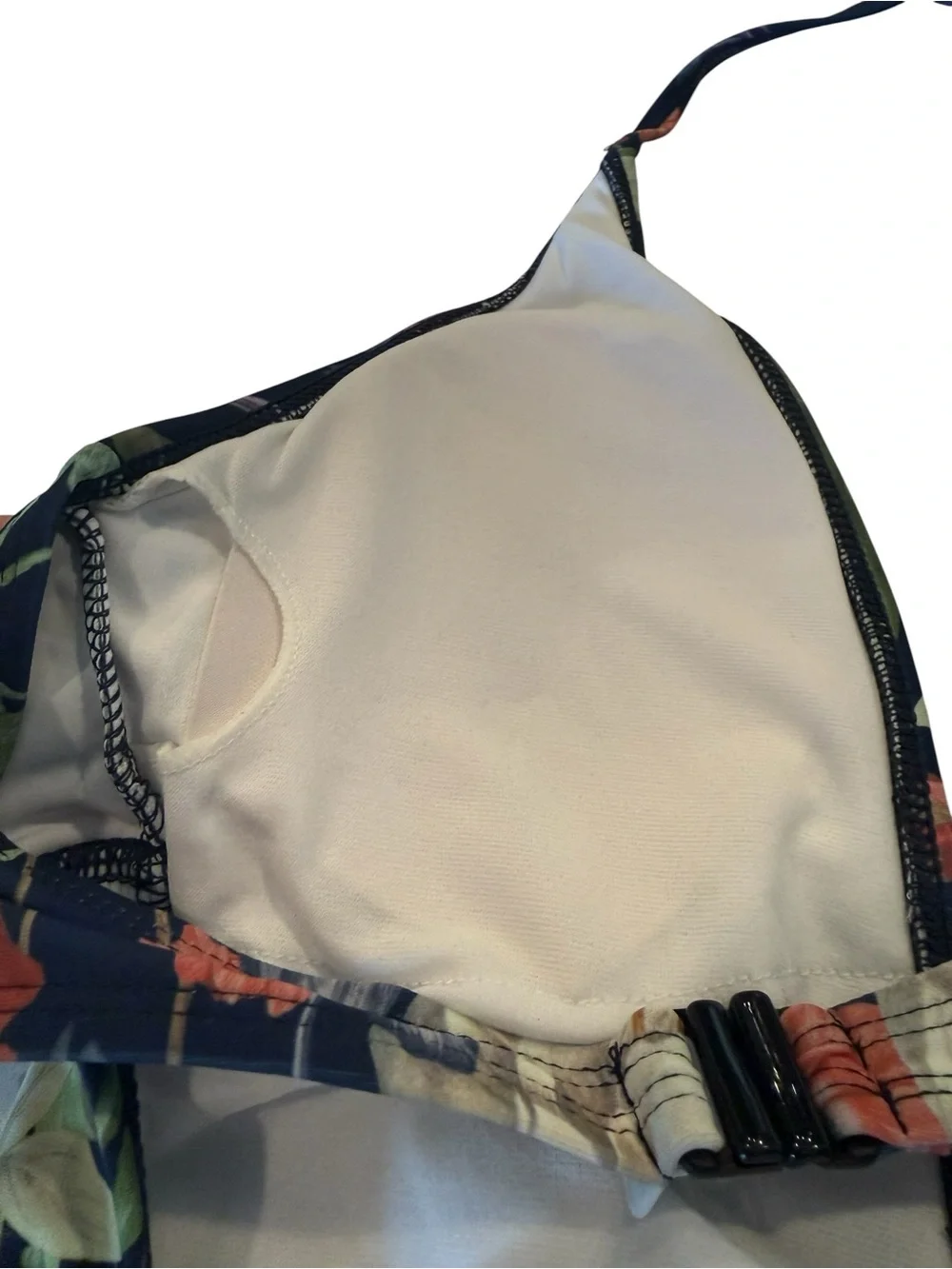 Motel Rocks x UO Sunny Day Navy Botanical Floral Plunge One Piece Swimsuit S New - Picture 11 of 16